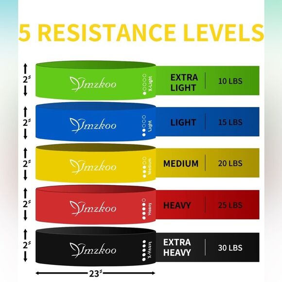 Resistance Yoga Bands Working Out Loop Exercise Workout Fitness, Home Gym 5 SR4 - Picture 4 of 9